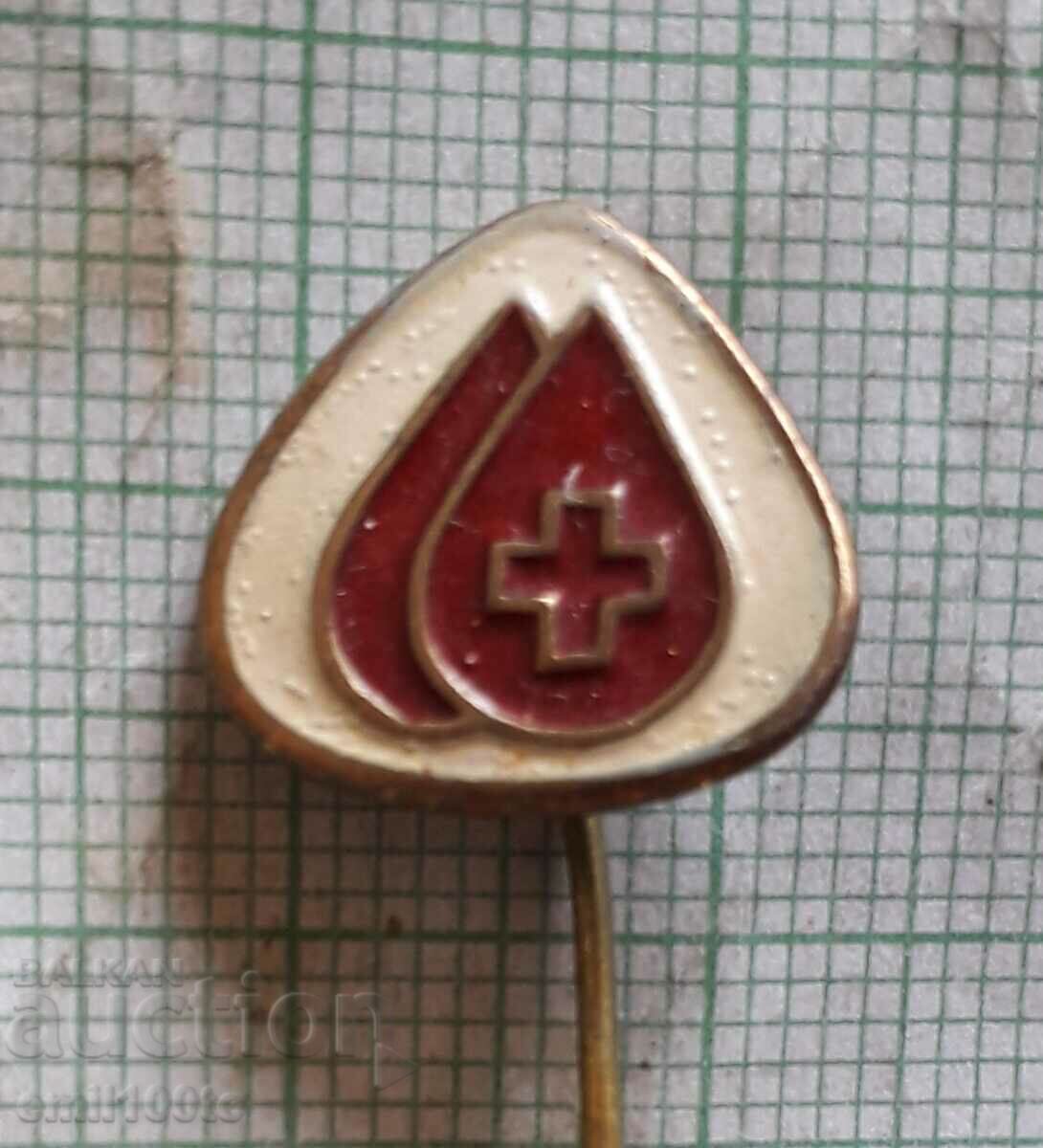 Insigna - Donator de sânge Crucea Roșie