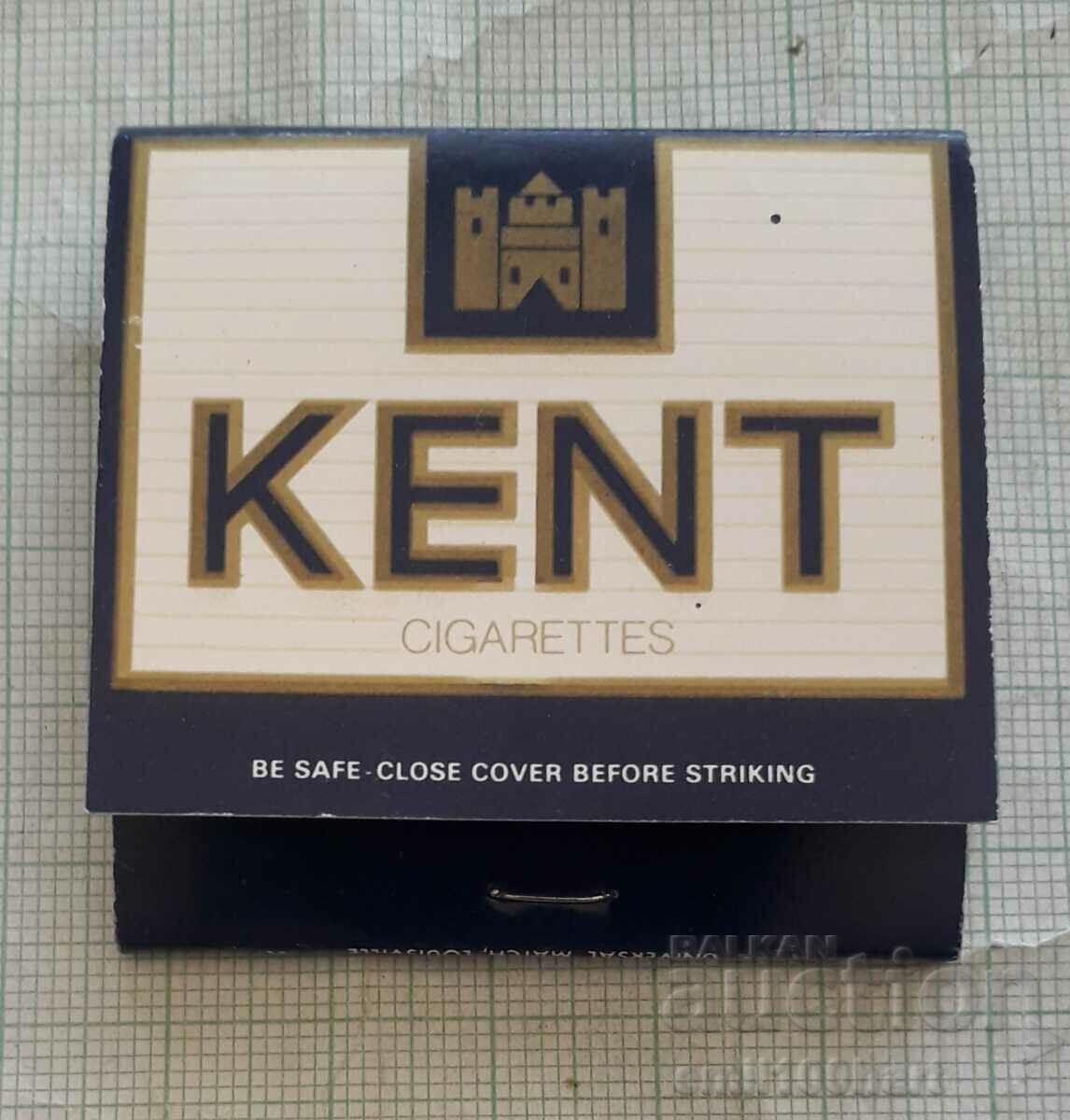 Advertising match of KENT KENT cigarettes