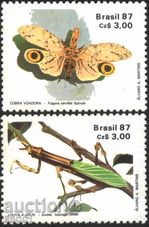 Καθαρίστε τα σήματα Πανίδα Έντομα 1987 από τη Βραζιλία