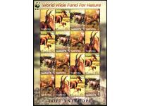 Чисти марки в малък лист WWF Фауна Антилопи 2006 от Танзания