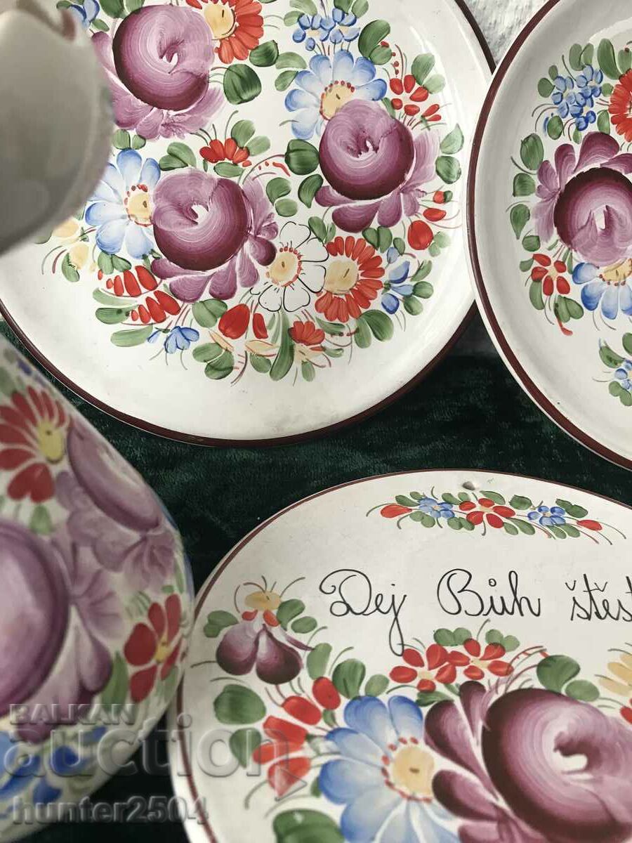 Lot of painted ceramics-Czechoslovakia with price 49.95 BGN | € 25.54 Lot of painted ceramics-Czechoslovakia with price 49.95 BGN | € 25.54