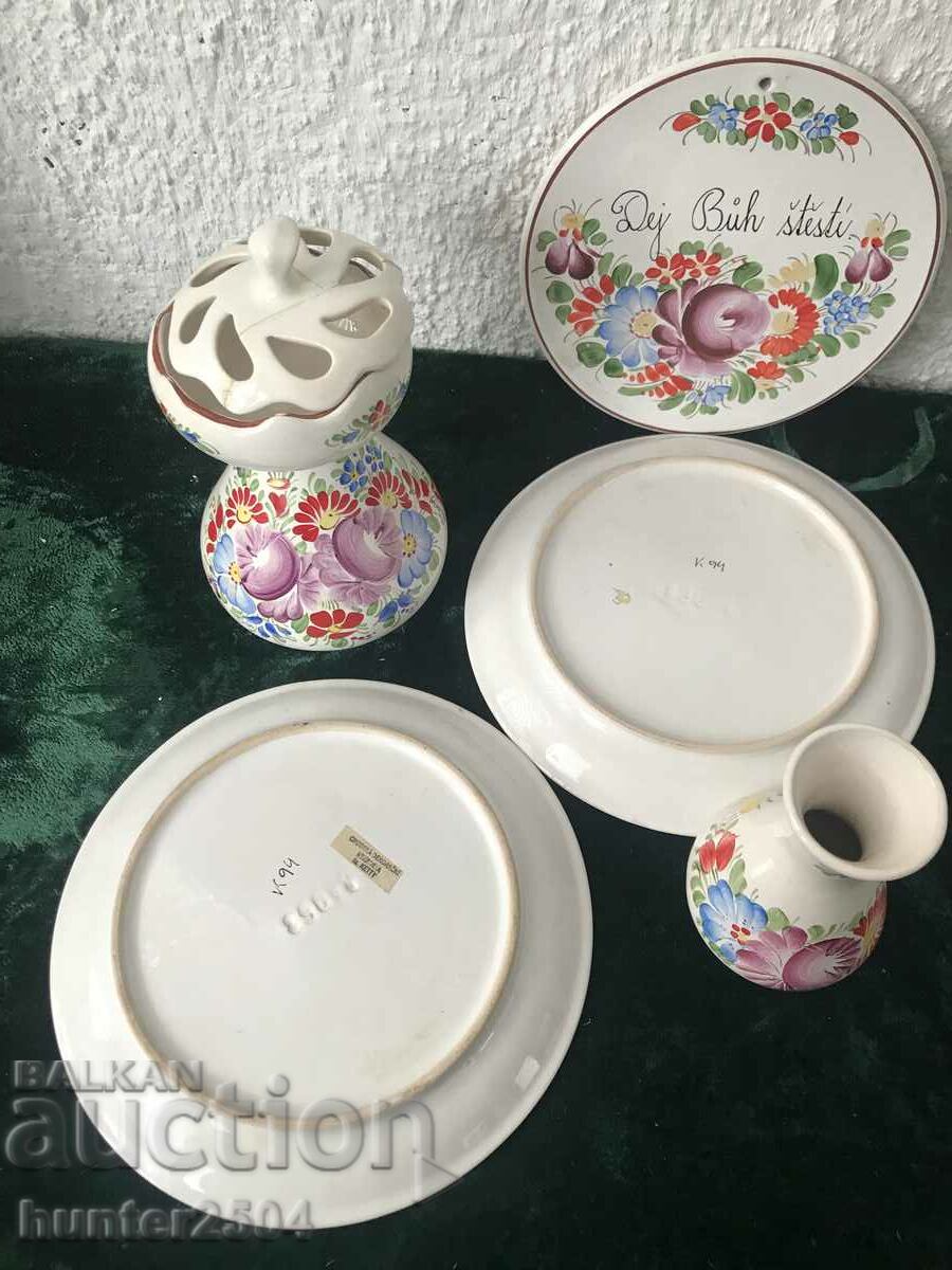 Delivery of Lot of painted ceramics-Czechoslovakia Delivery of Lot of painted ceramics-Czechoslovakia