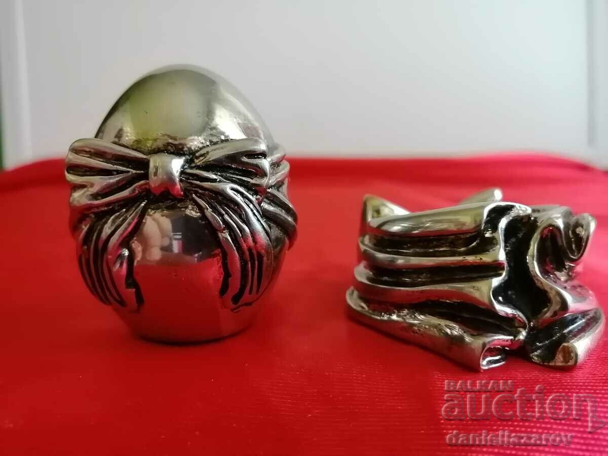 SILVER Egg with Stand, Silver 925, 129g.