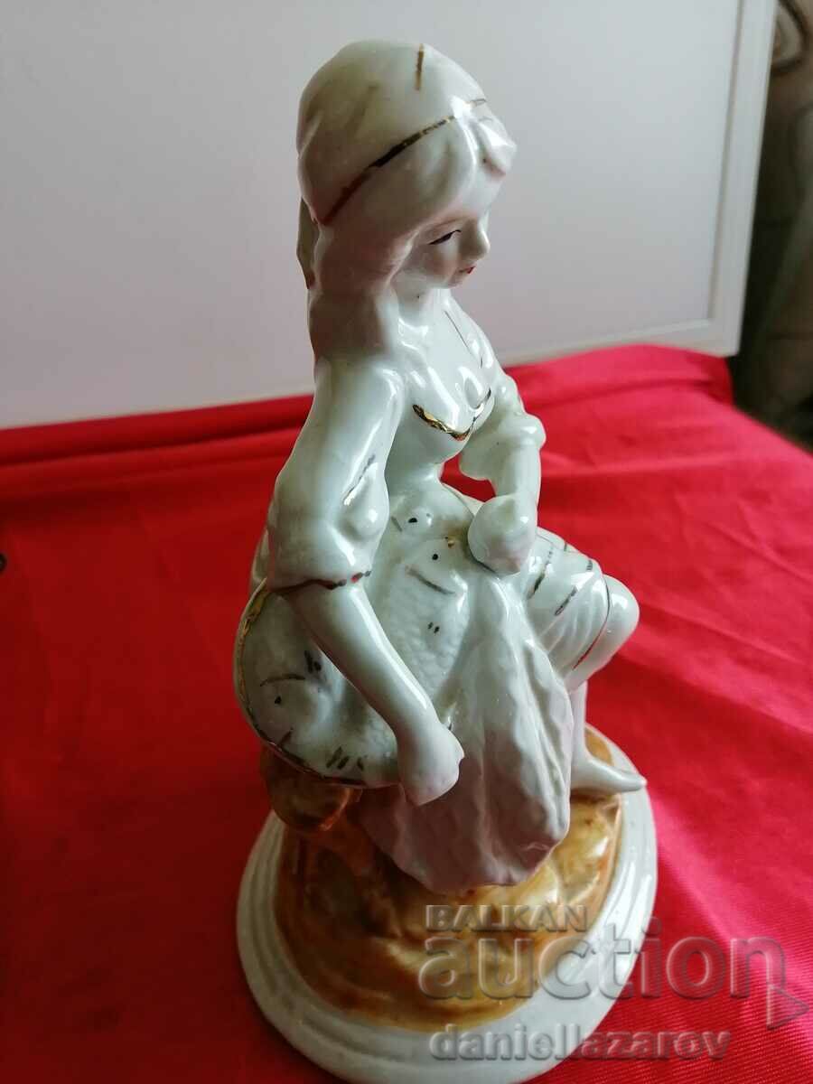 Παράδοση Παλιό Σπάνιο Γαλλικό Ειδώλιο ΨΑΡΑΣ από πορσελάνη Παράδοση Παλιό Σπάνιο Γαλλικό Ειδώλιο ΨΑΡΑΣ από πορσελάνη