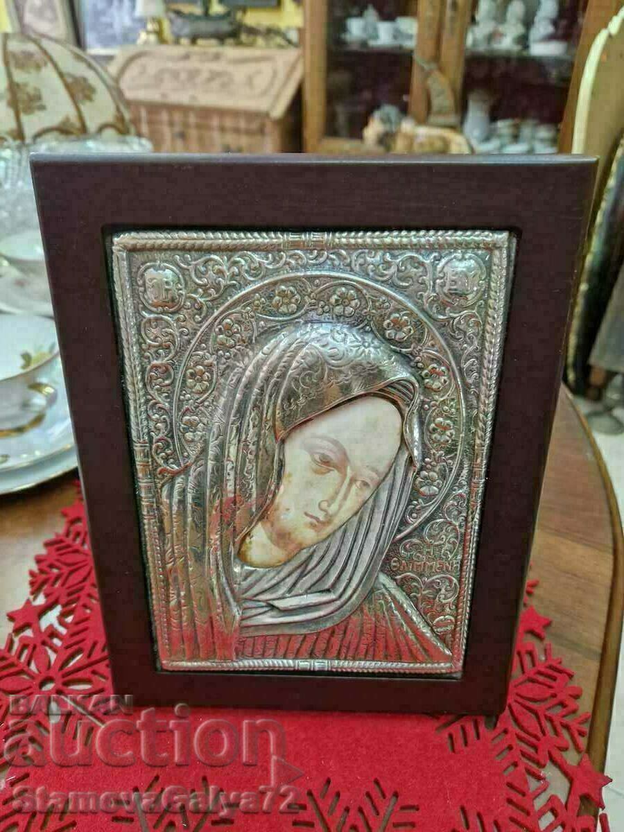 Красива антикварна гръцка сребърна икона с цена € 50.62 | 99.00 лв.