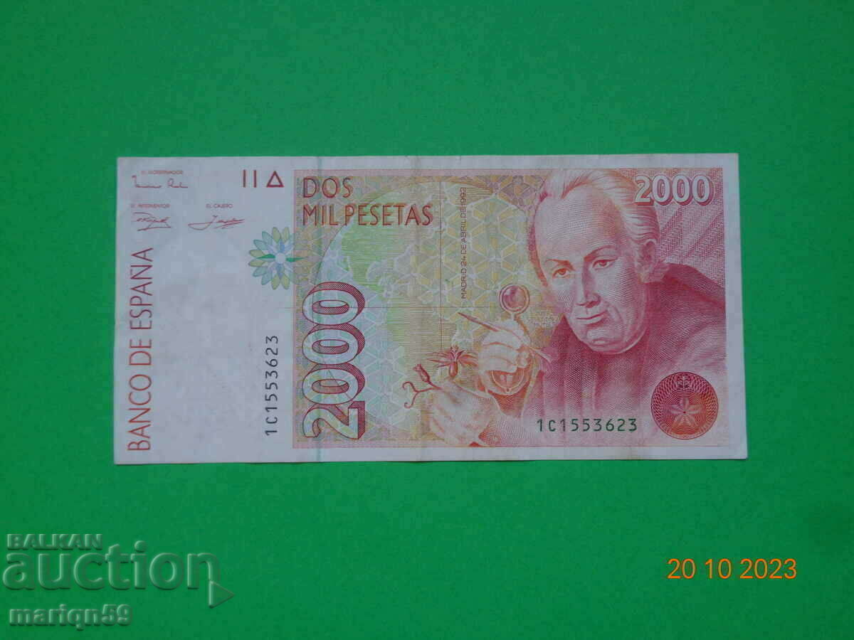 Spain 2000 pesetas -1992 - Excellent Spain 2000 pesetas -1992 - Excellent
