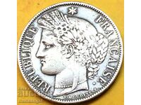 5 francs 1851 France Ceres 37mm 24.84g silver