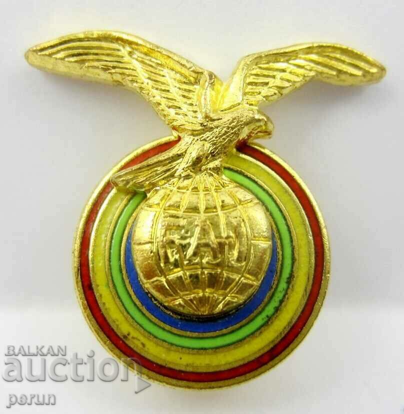 Fédération Internationale des Aeronautics-Insigna franceză rar cu preț 15.00 BGN | € 7.67