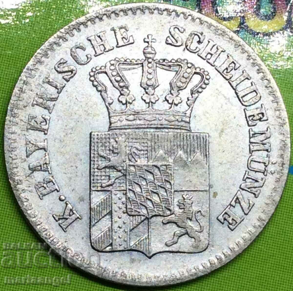 3 Kreuzer 1865 Bayern Germania argint