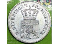 3 кройцера 1865 Байерн Германия сребро