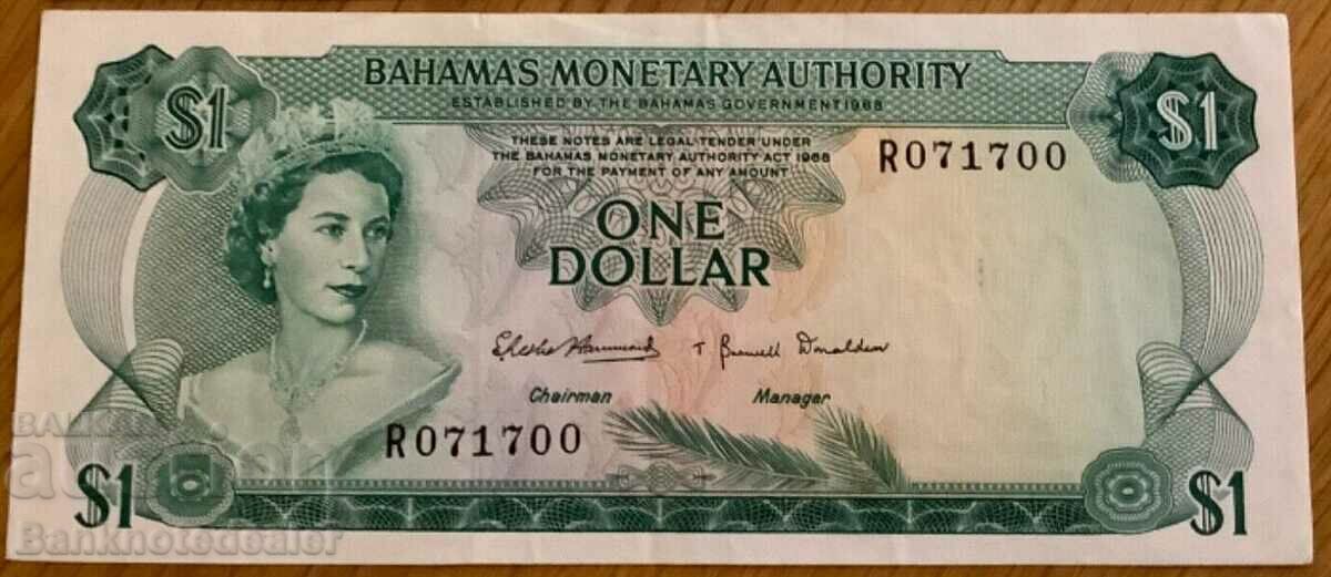 Bahamas 1 dolar 1968 Pick 27 Ref 1770