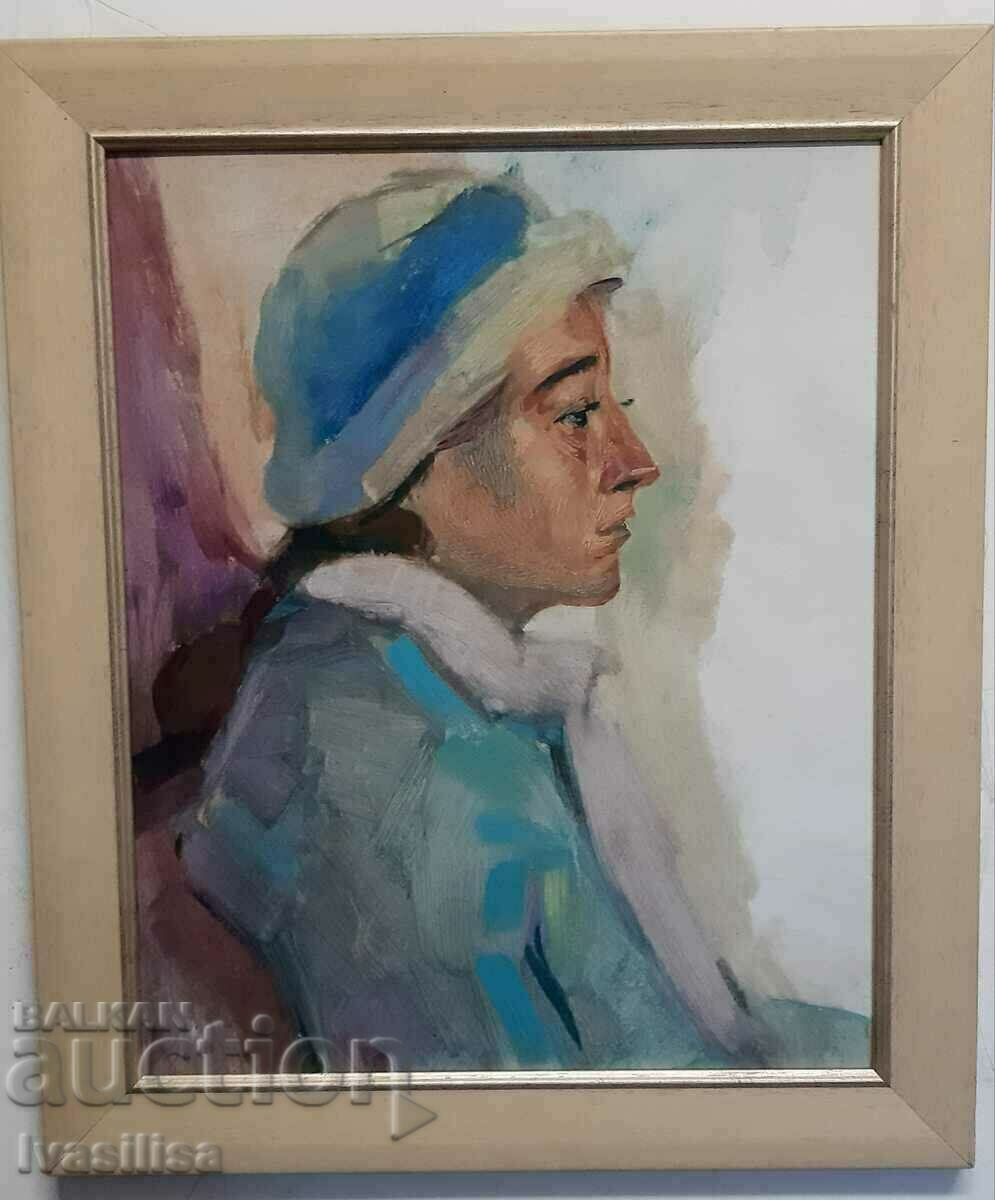 OLD BULGARIAN PORTRAIT PAINTING