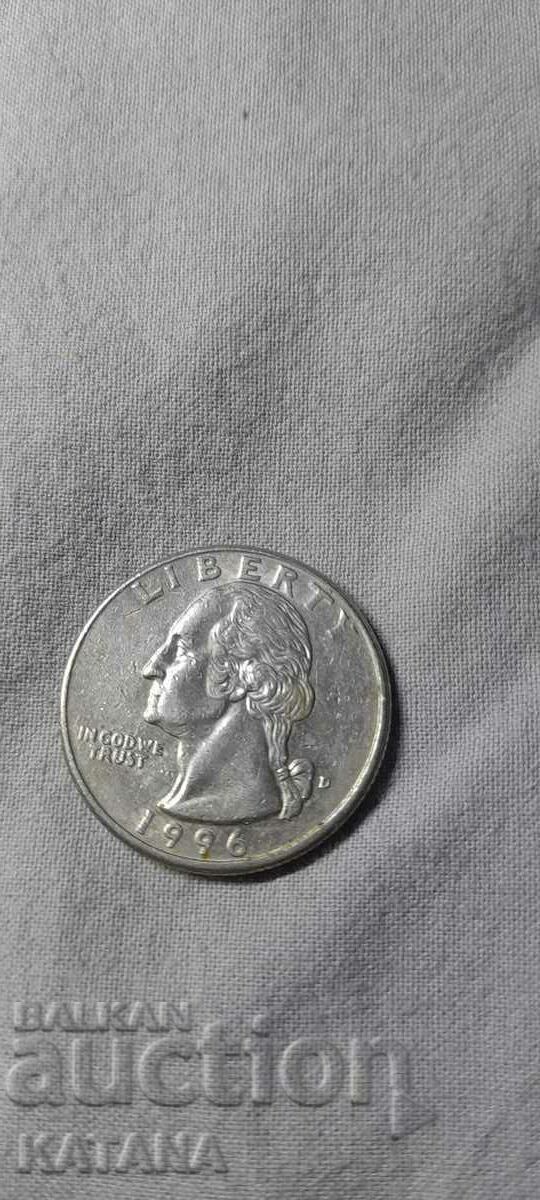 Un sfert de dolar, 1/4 de dolar 1996
