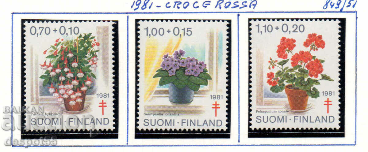 1981. Finland. Prevention of tuberculosis - Flowers.