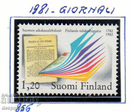 1981. Finland. The 100th anniversary of the periodical press.