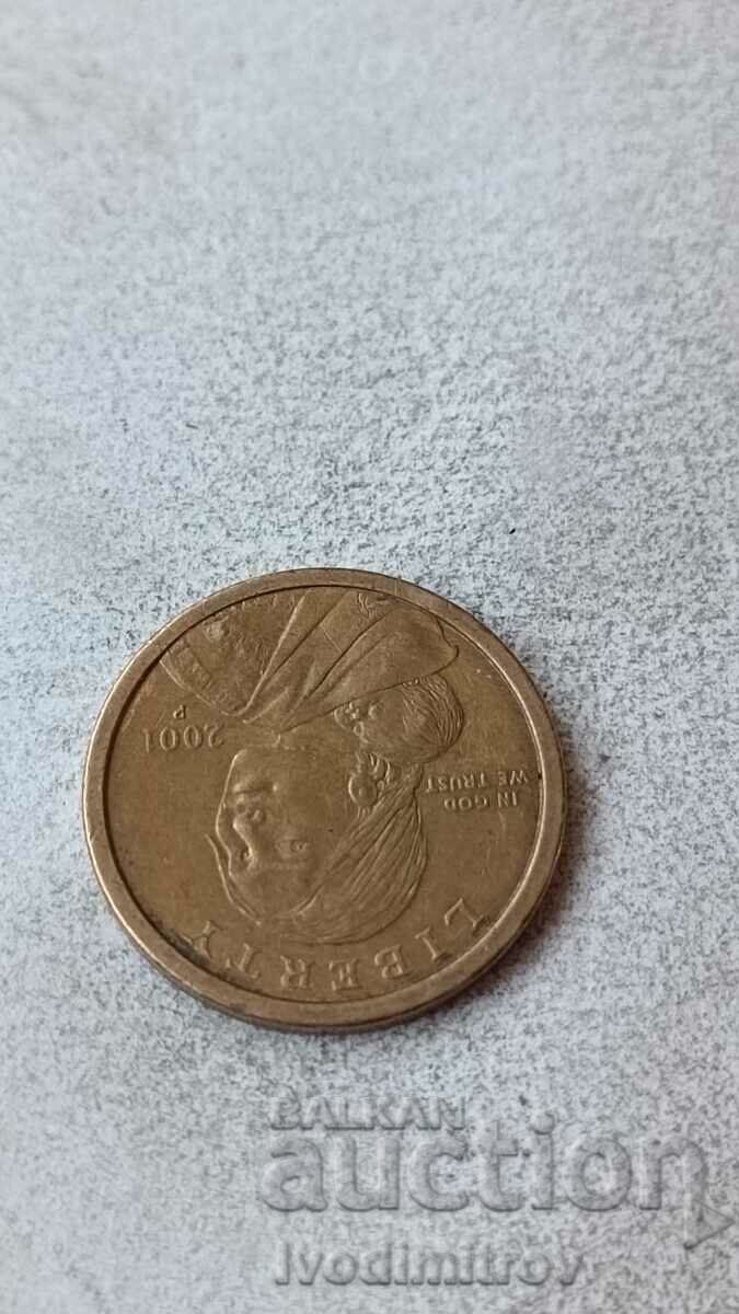 US $1 2001 P Sacagawea Dollar with price 2.85 BGN | € 1.46 US $1 2001 P Sacagawea Dollar with price 2.85 BGN | € 1.46