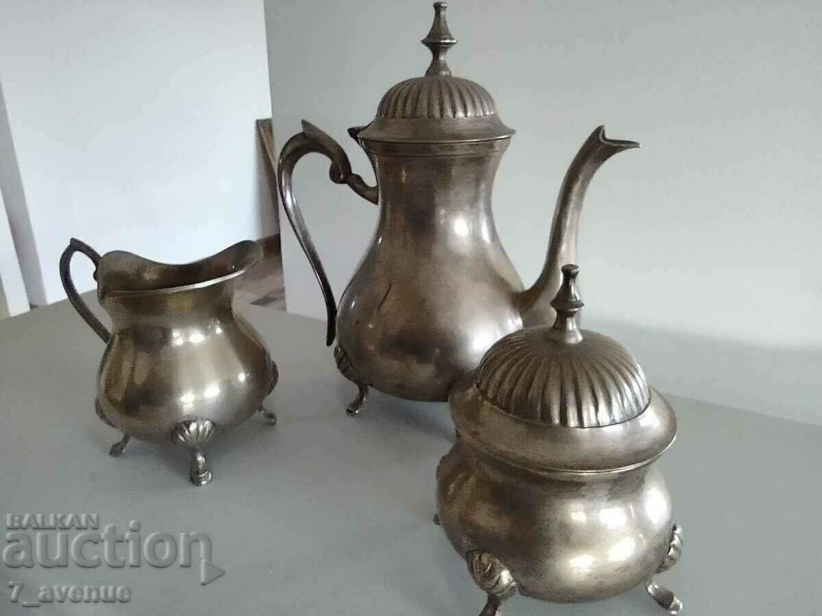 Auction SERVICE silver plated, sugar jug, cream dish, DjKv Auction SERVICE silver plated, sugar jug, cream dish, DjKv