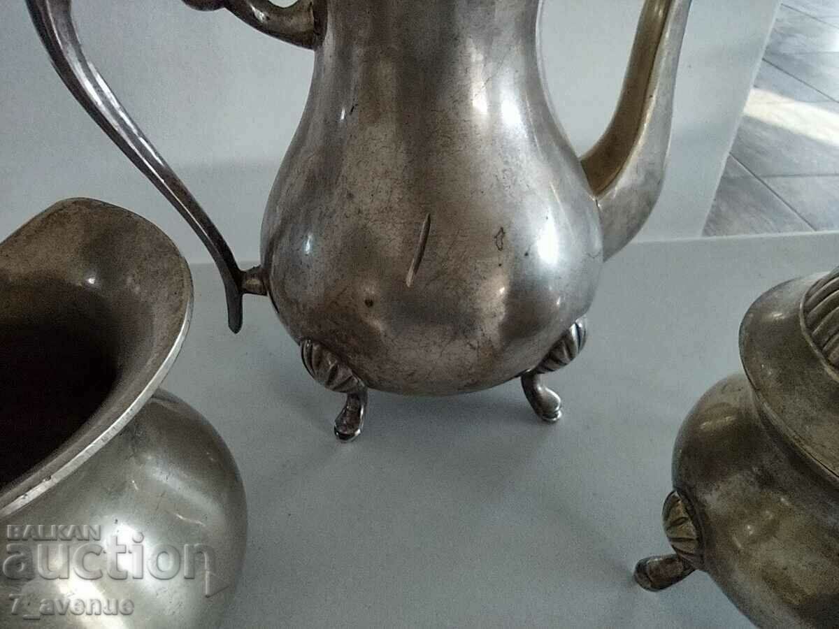 SERVICE silver plated, sugar jug, cream dish, DjKv - 5 SERVICE silver plated, sugar jug, cream dish, DjKv - 5