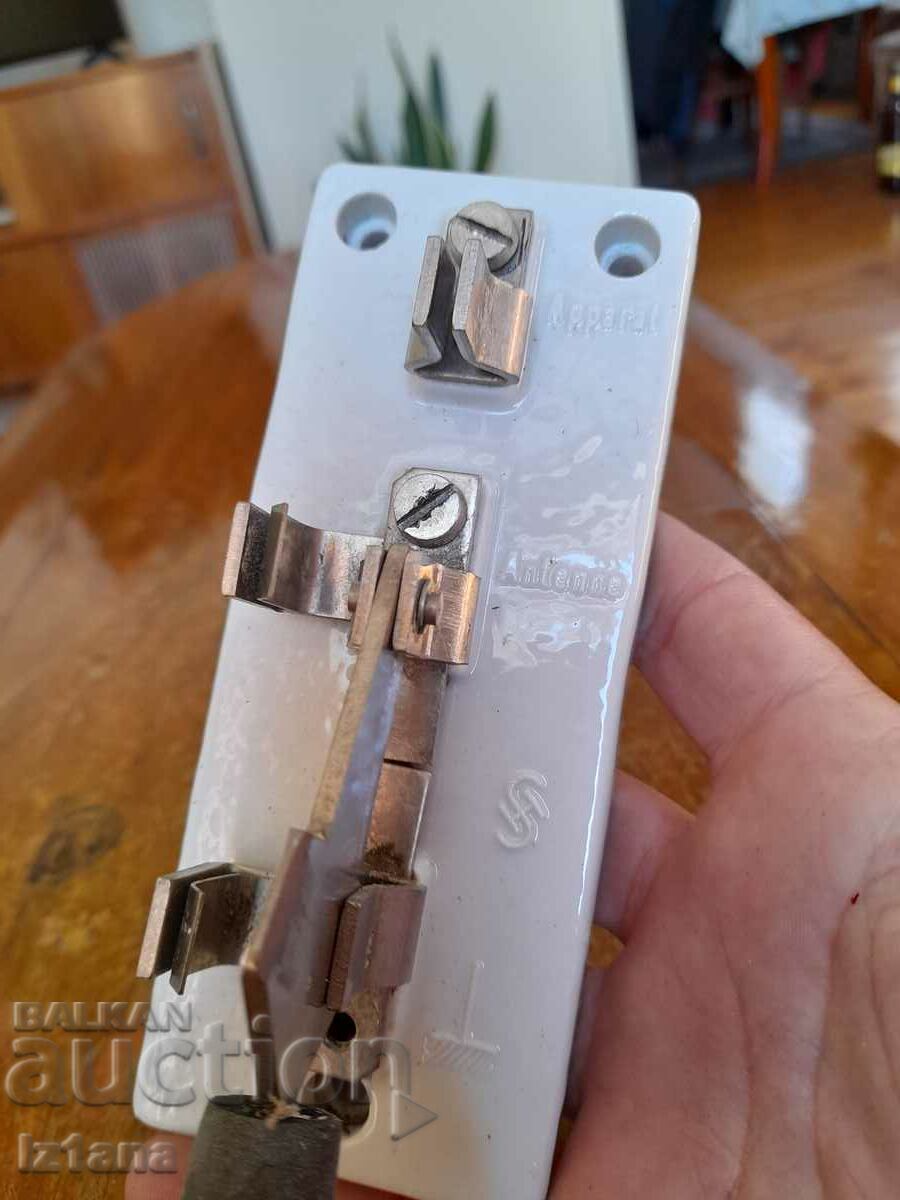 Old porcelain antenna switch, switch - 5 Old porcelain antenna switch, switch - 5