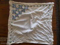 old hand embroidered tablecloth