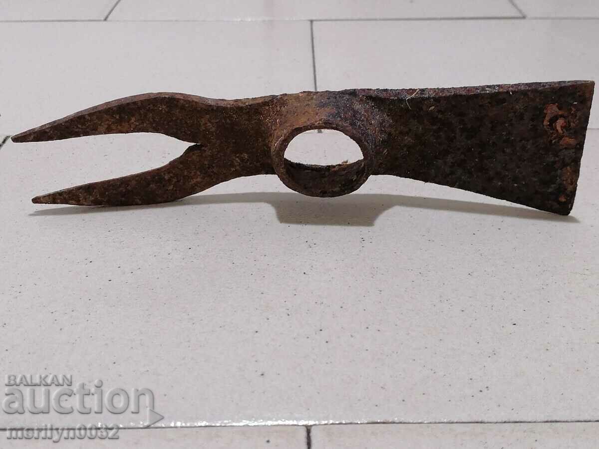 Ancient agricultural blade, pitchfork, hoe, wrought iron - 7 Ancient agricultural blade, pitchfork, hoe, wrought iron - 7