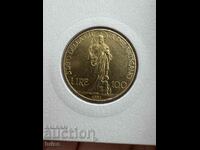3343 Number Vatican 100 Lira 1931 Pope Pius XI, Gold