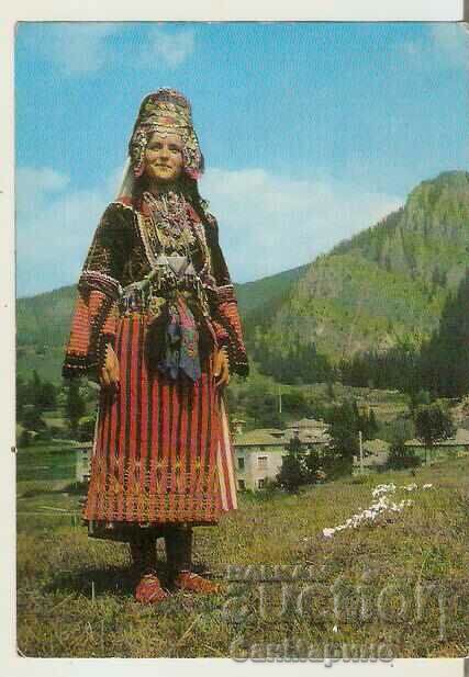 Card Bulgaria Costum popular Rhodope*
