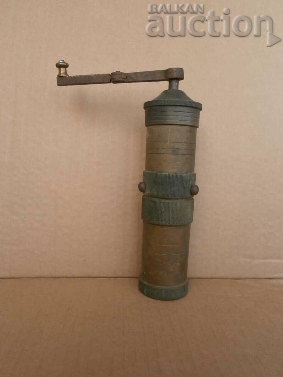antique bronze coffee grinder