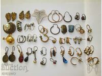 Lot of old vintage ladies earrings with missing parts