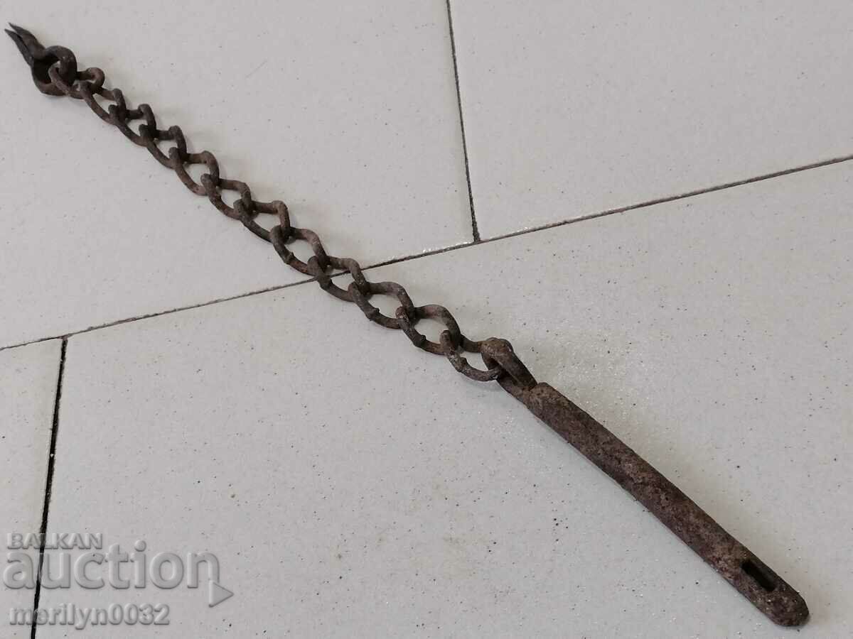 Chain with chopped wrought iron clasp primitive chain - 6 Chain with chopped wrought iron clasp primitive chain - 6