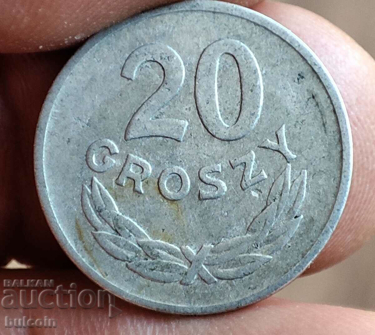 POLAND 20 GROSHA 1957