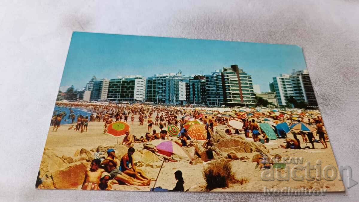 Carte poștală Montevideo Playa Pocitos 1965