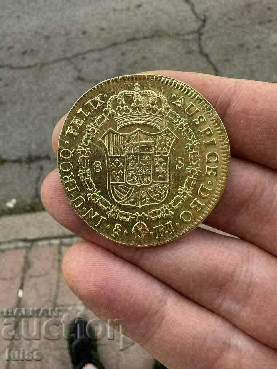 Χρυσό νόμισμα Χιλής 8 εσκούδο 1809. Φερνάντο Ζ'