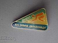 Badge: XVII Winter Balkaniad - Bansko 1986