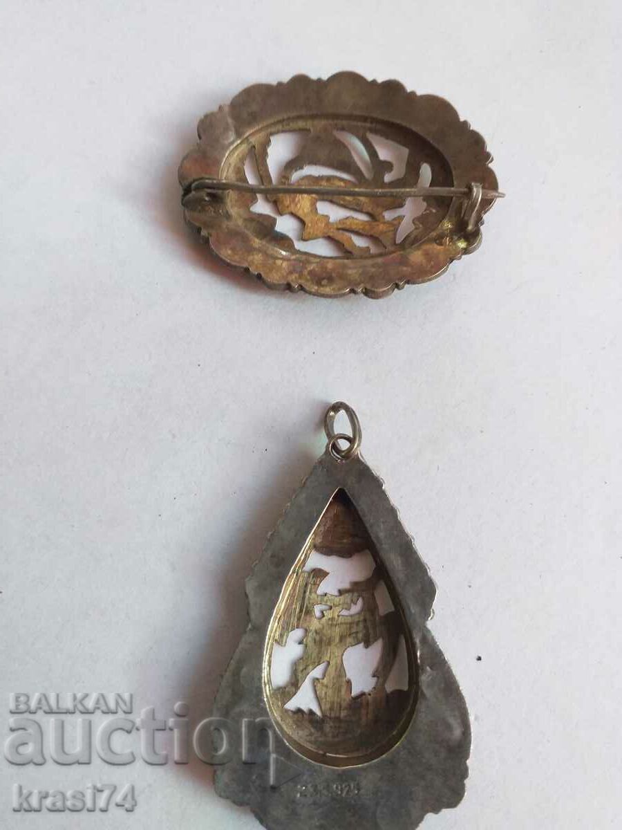 Large pendant and brooch - gold and silver with price 200.00 BGN | € 102.26 Large pendant and brooch - gold and silver with price 200.00 BGN | € 102.26