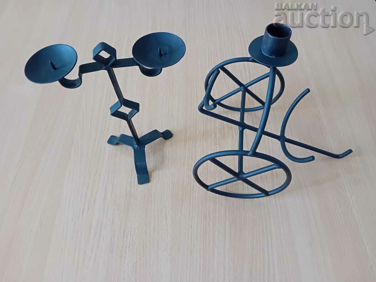 Auction wine rack and candle holder lot Auction wine rack and candle holder lot