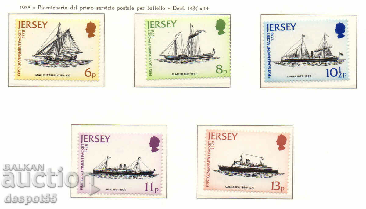1978. Jersey. Se împlinesc 200 de ani de la legătura poștală cu Anglia.