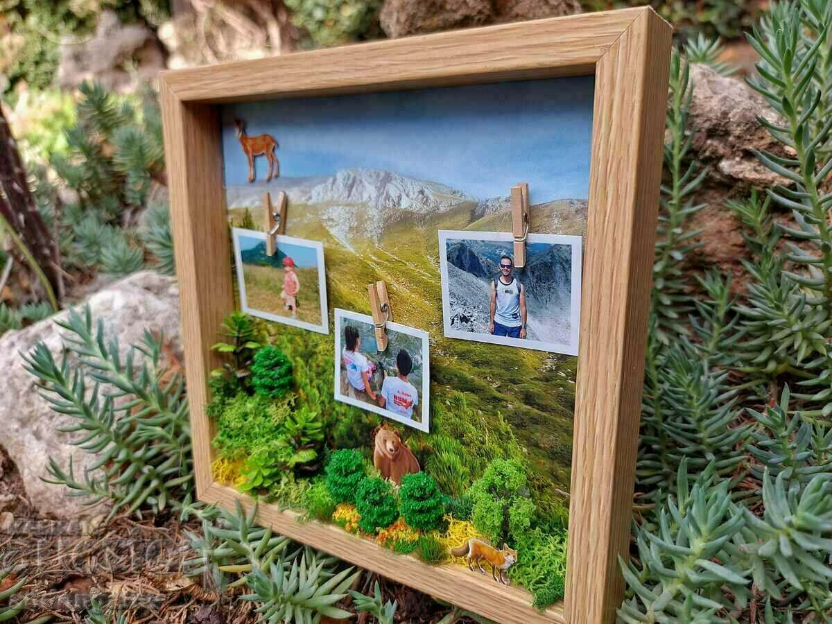 Panou Mount Vihren, cu 3 fotografii personale si decor