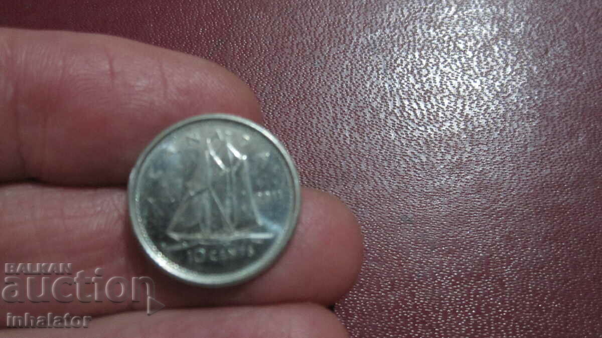 Canada 10 cents 2011 Sailboat Ship