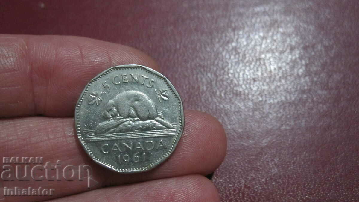 1961 год Канада 5 цента
