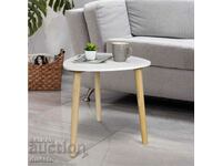 Living room, garden, Table MDF White Triangle 38x38x39 and 48x48x