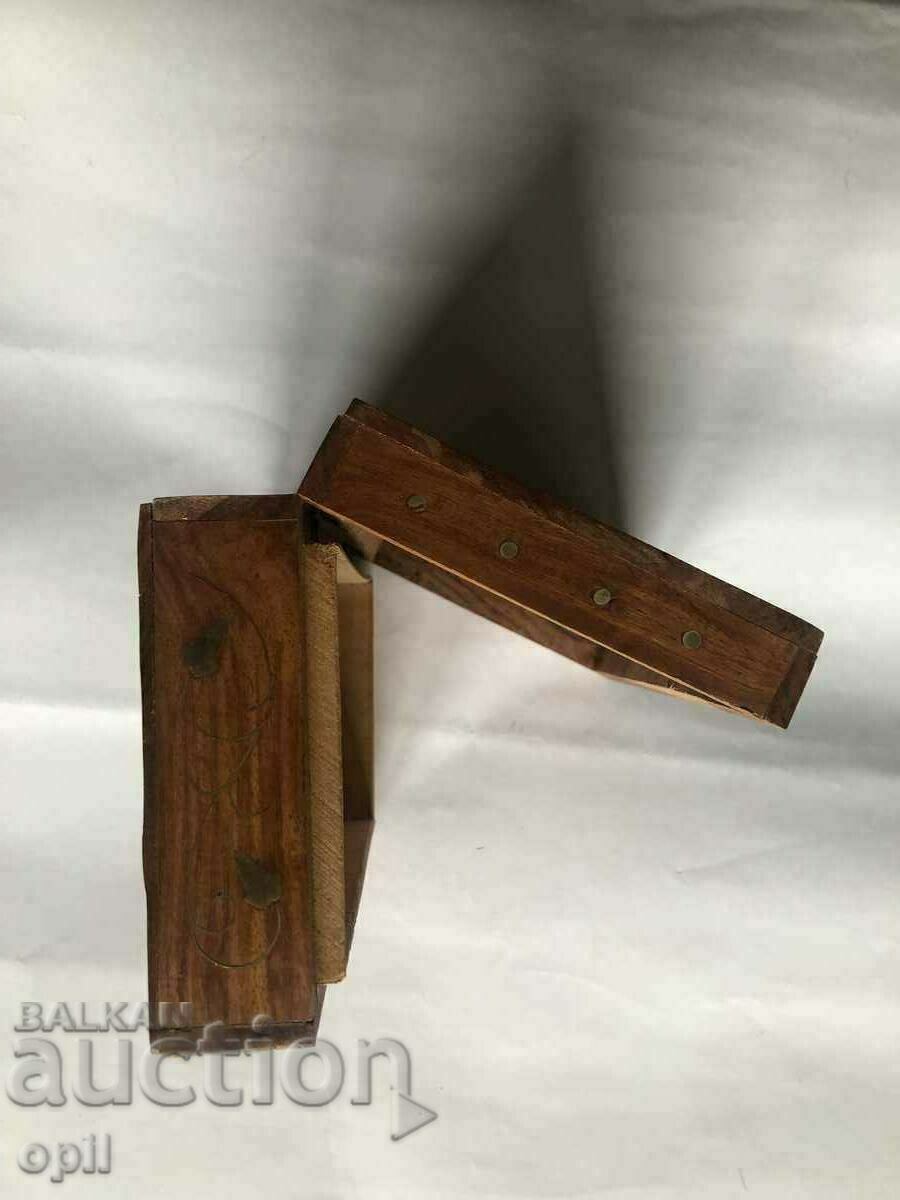 Wooden Box with Brass Ornaments - 5 Wooden Box with Brass Ornaments - 5