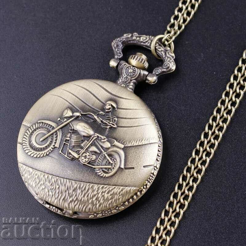 Delivery of New Pocket watch rocker motor skeleton motorcycle assembly Delivery of New Pocket watch rocker motor skeleton motorcycle assembly