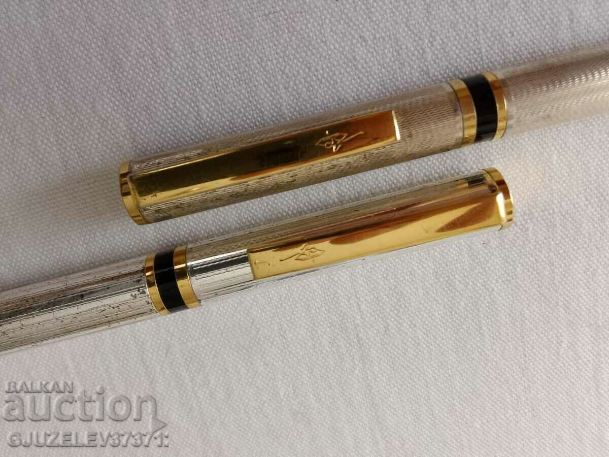 Set pix și pix placat cu argint - 6