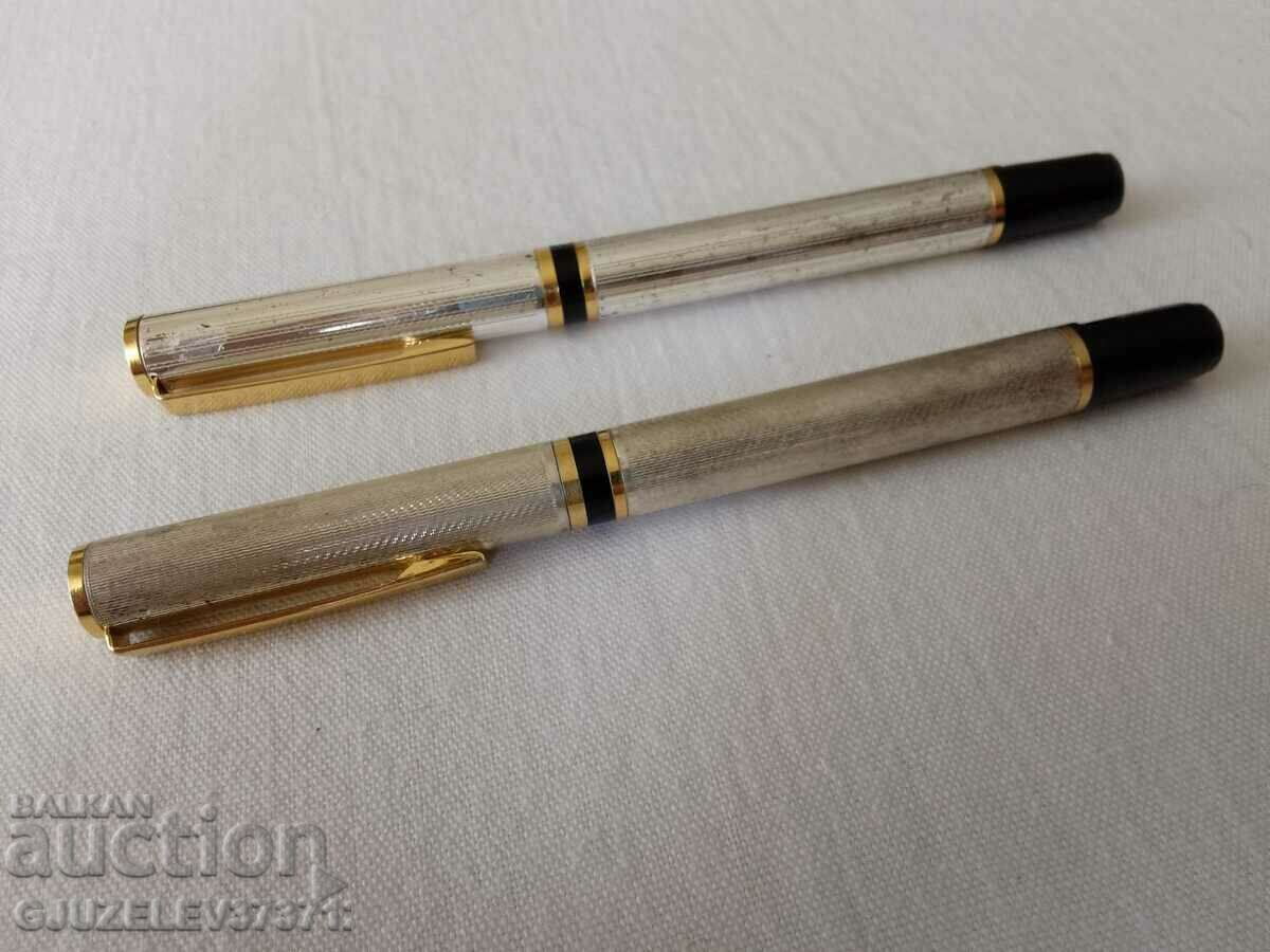 Silver Plated Pen and Ballpoint Pen Set