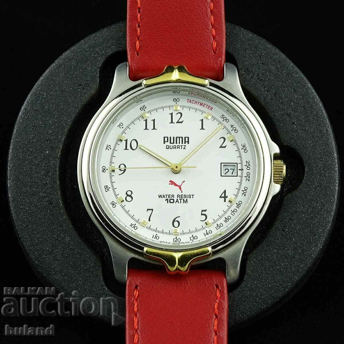German Puma Tachymeter Watch with Date Japanese Quartz