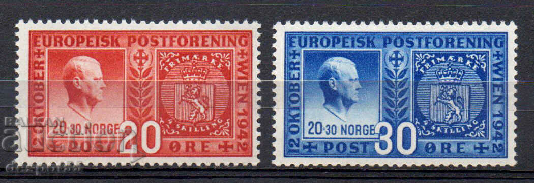 1942. Norvegia. Uniunea Poștală Europeană.