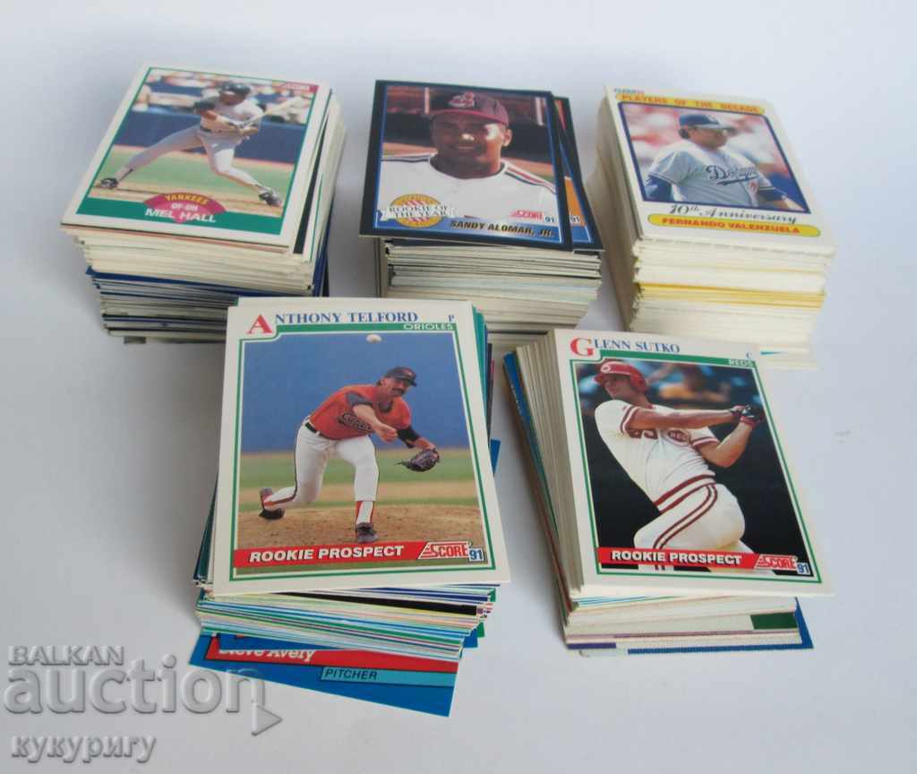 Συλλογή καρτών συλλεκτικών καρτών μπέιζμπολ μεγάλης παρτίδας