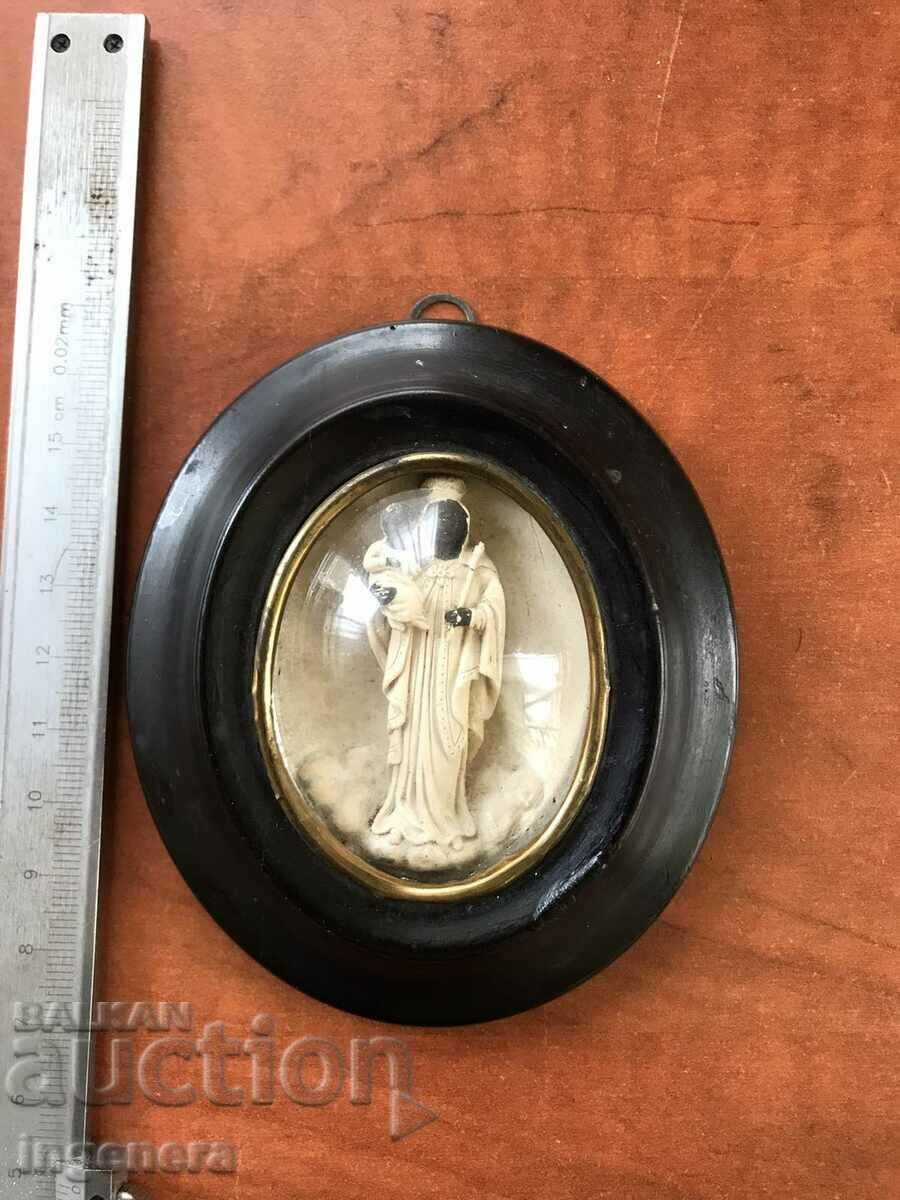 ICON FRAME WOOD FIGURE GLASS MINI