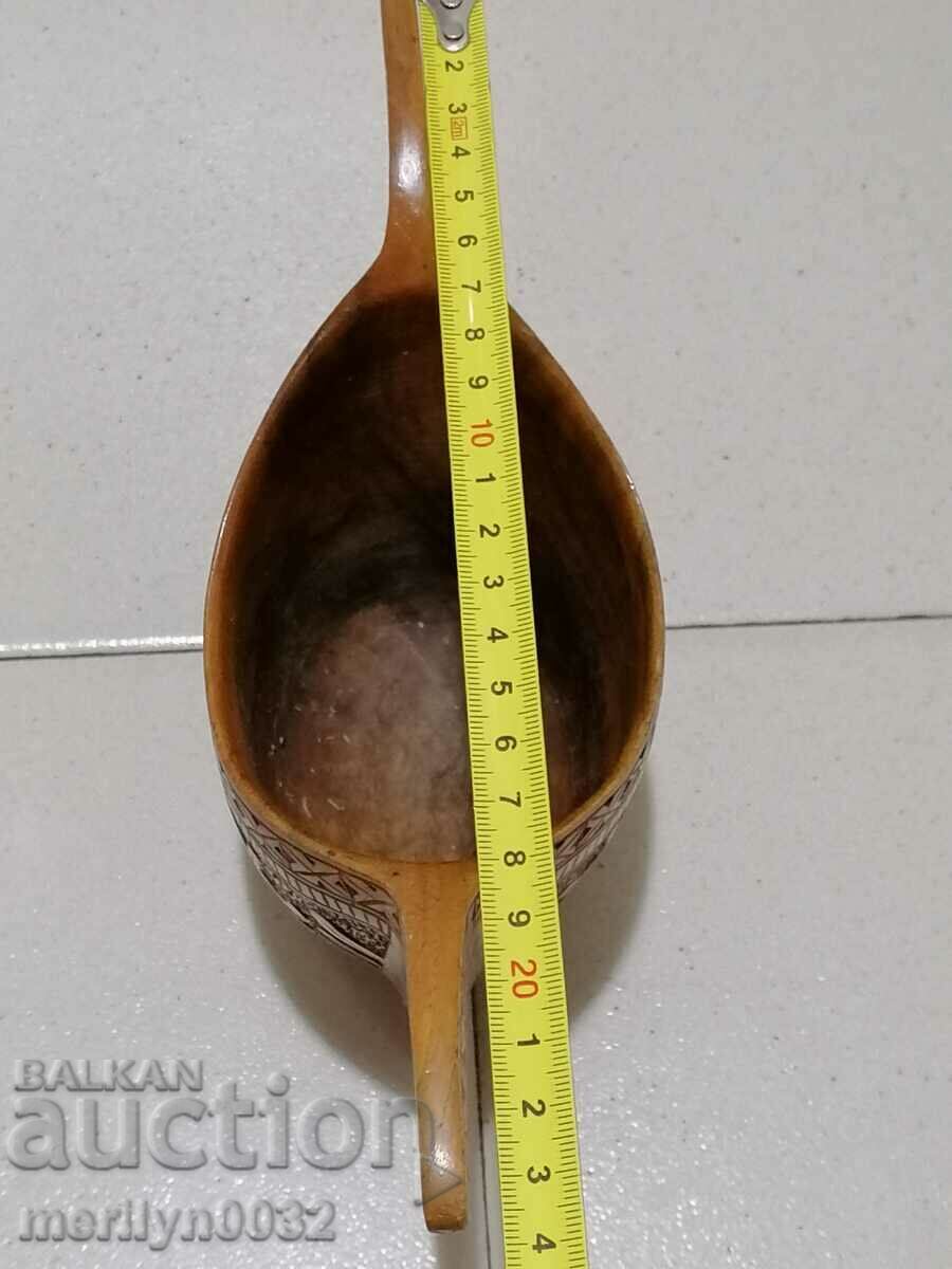 Carved old vessel mid 20th century wood carving - 6 Carved old vessel mid 20th century wood carving - 6